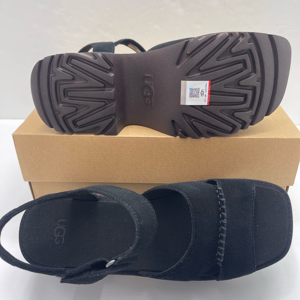 UGG WMNS10 Lug Sole NEW HEIGHTS Suede ANKLE STRAP Platform Heeled Sandals
Black - Picture 3 of 16